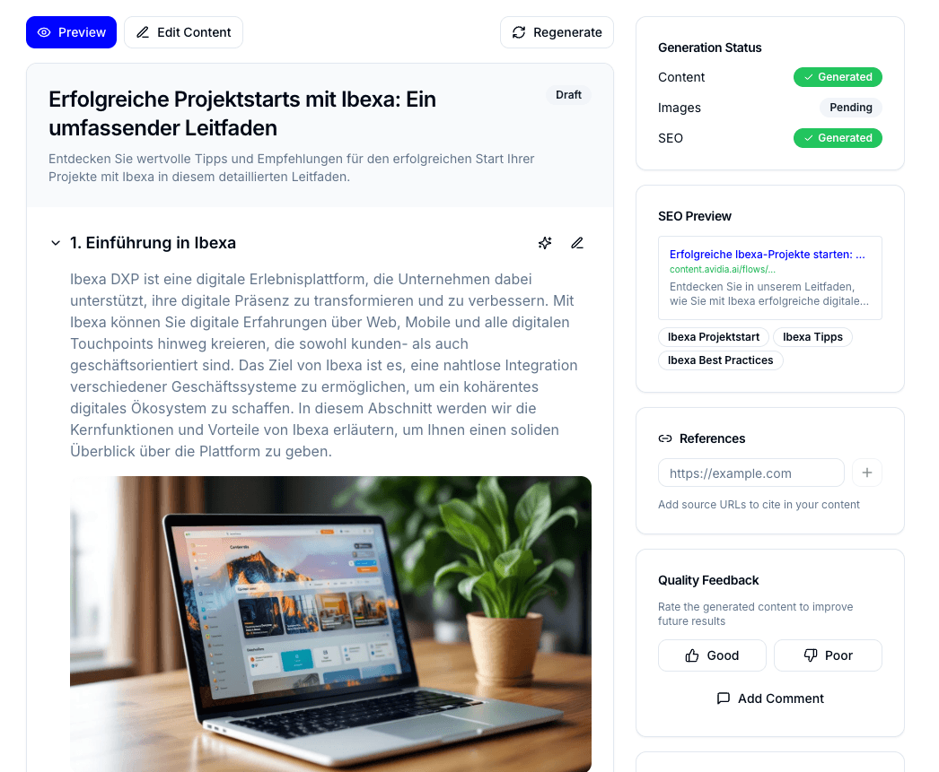 Media Library - AI image and audio generation
